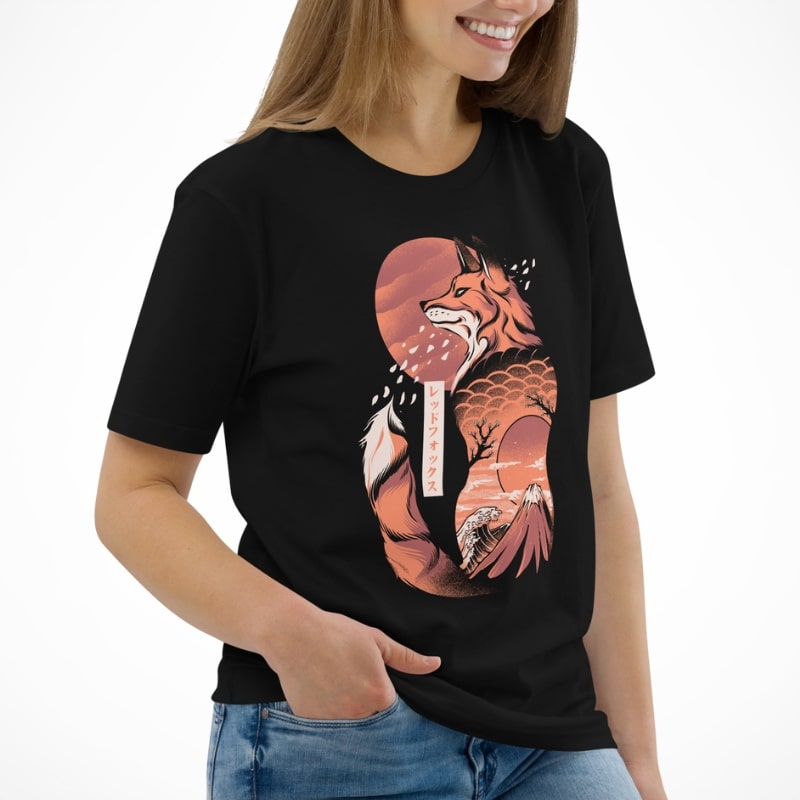 Japanische T-Shirt - Fuchs