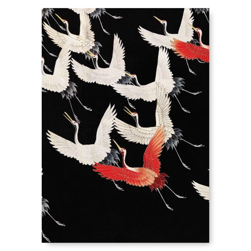 Japanische Wandbilder - Kranichflug