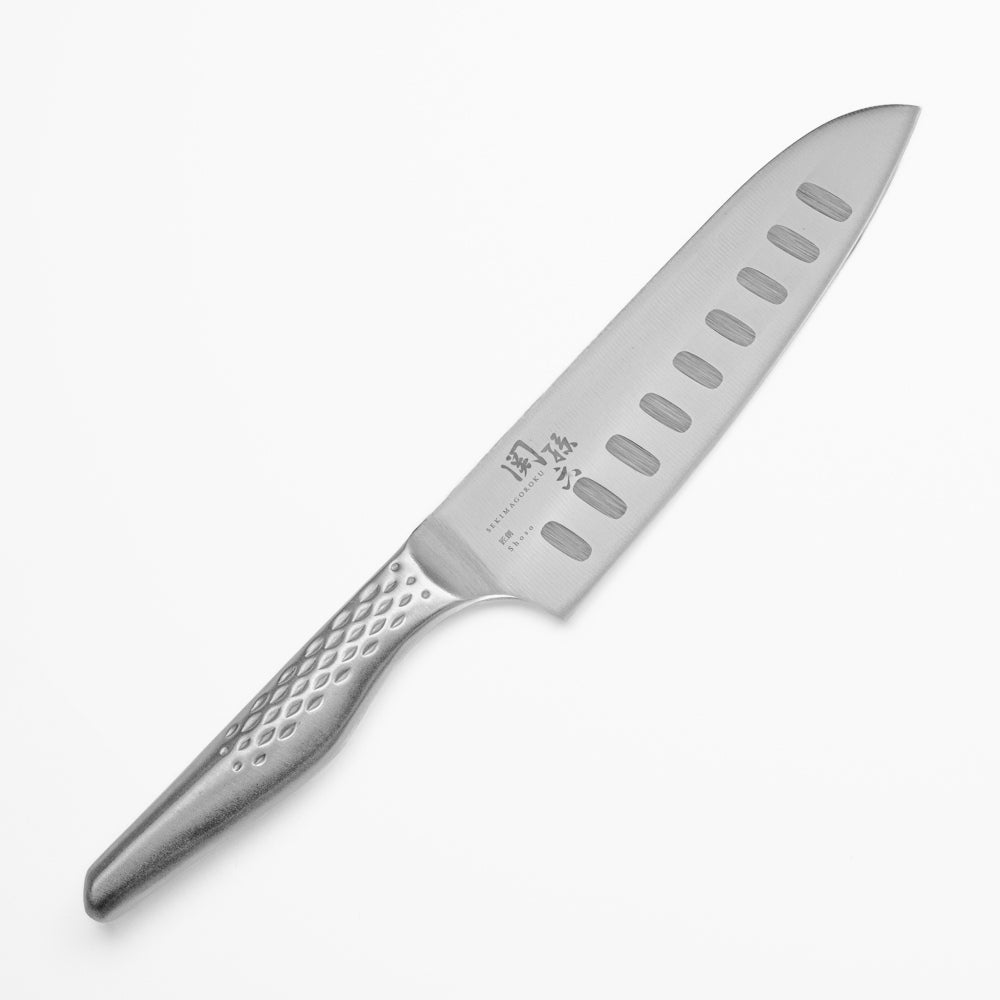 Santokumesser mit Kullenschliff – Seki Magoroku Shoso 16,5 cm