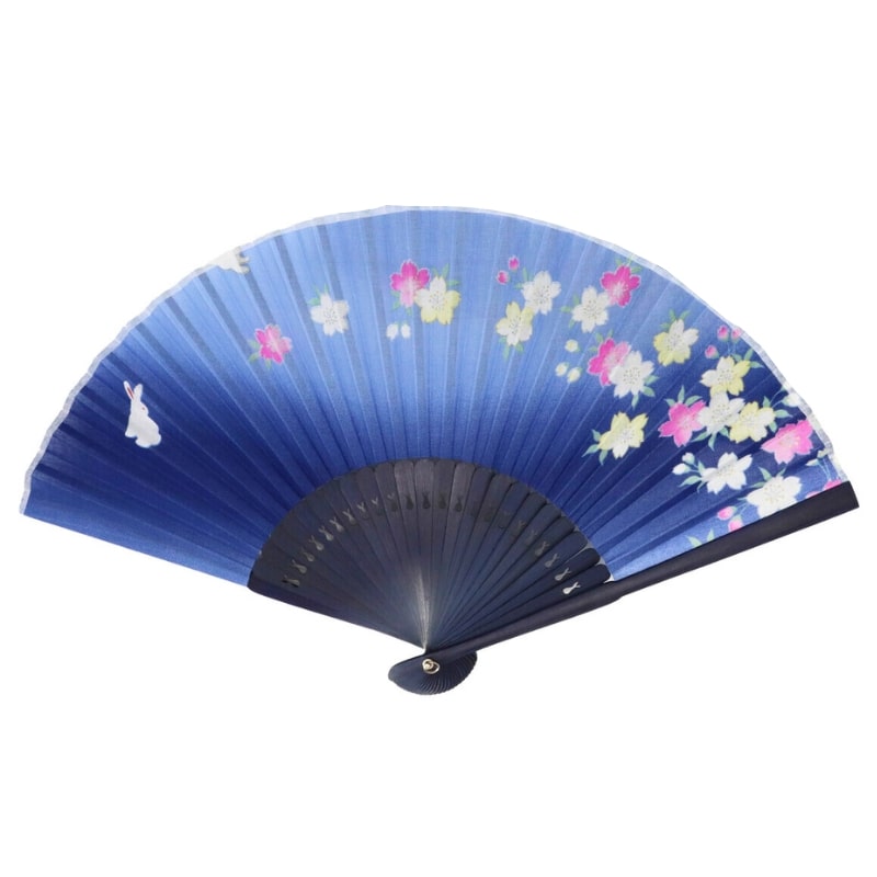 Japanischer Fächer Blau Usagi
