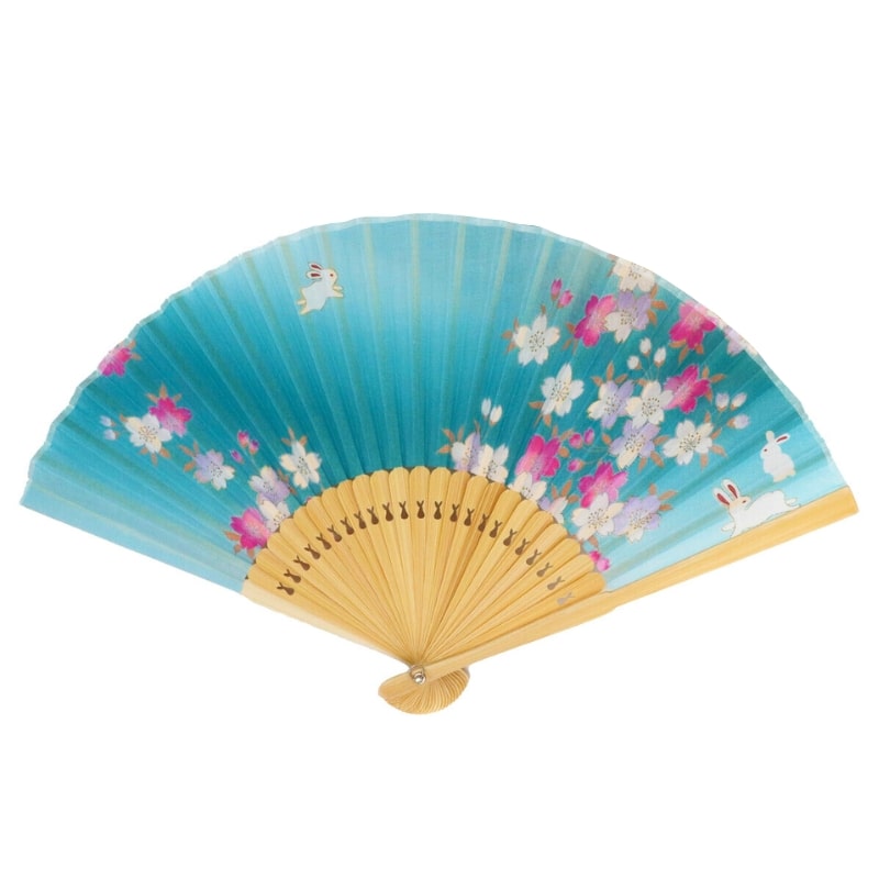 Japanische Fächer Türkis Usagi
