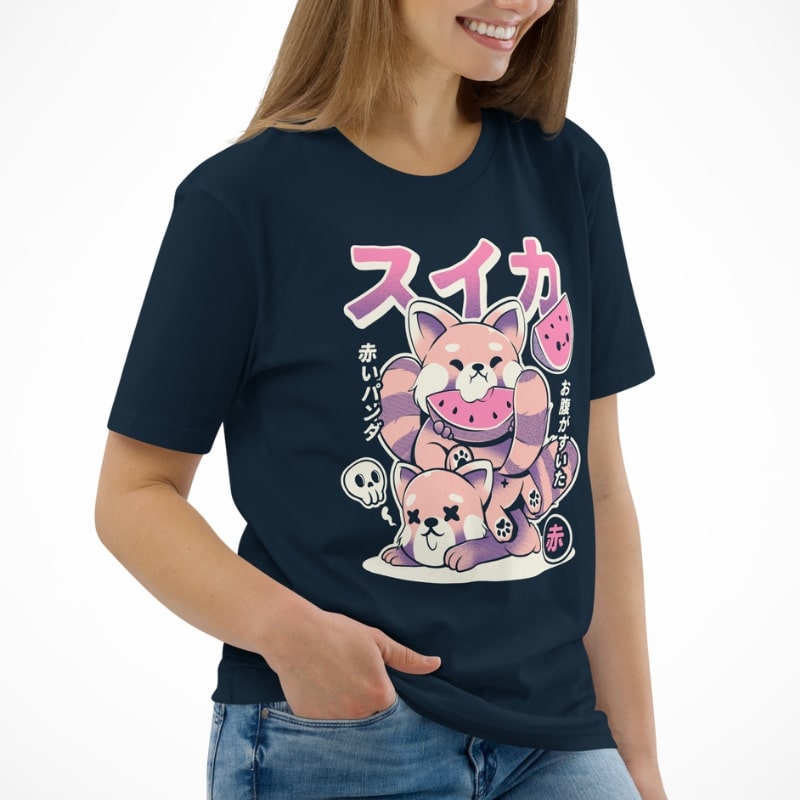 Japanische T-Shirt - Roter Panda