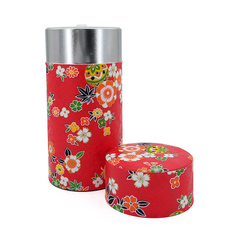 Teebüchse Washi-Papier Rot