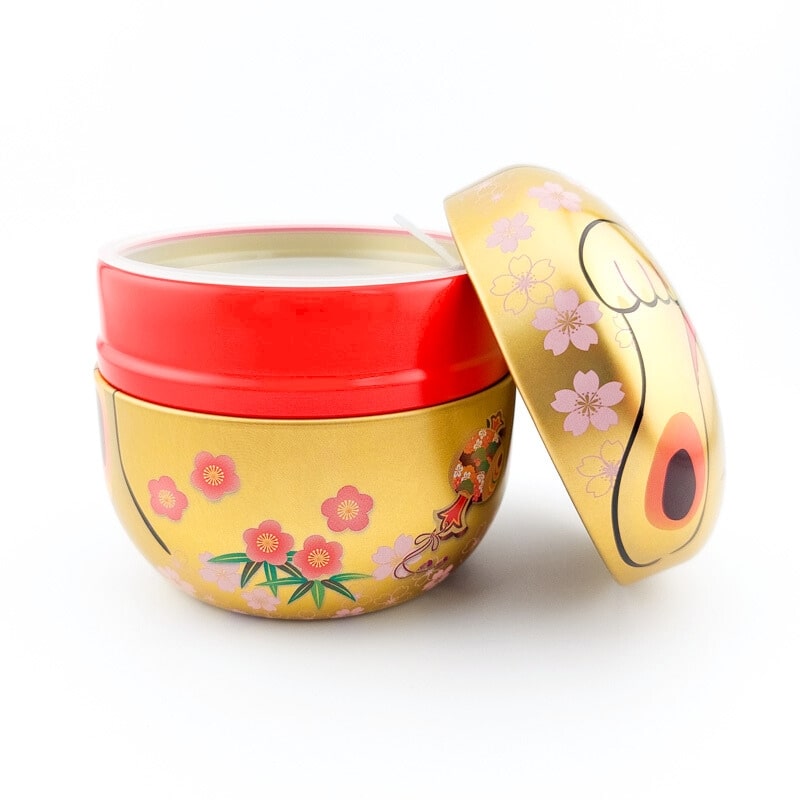 Teedose Metall Maneki Neko Gold