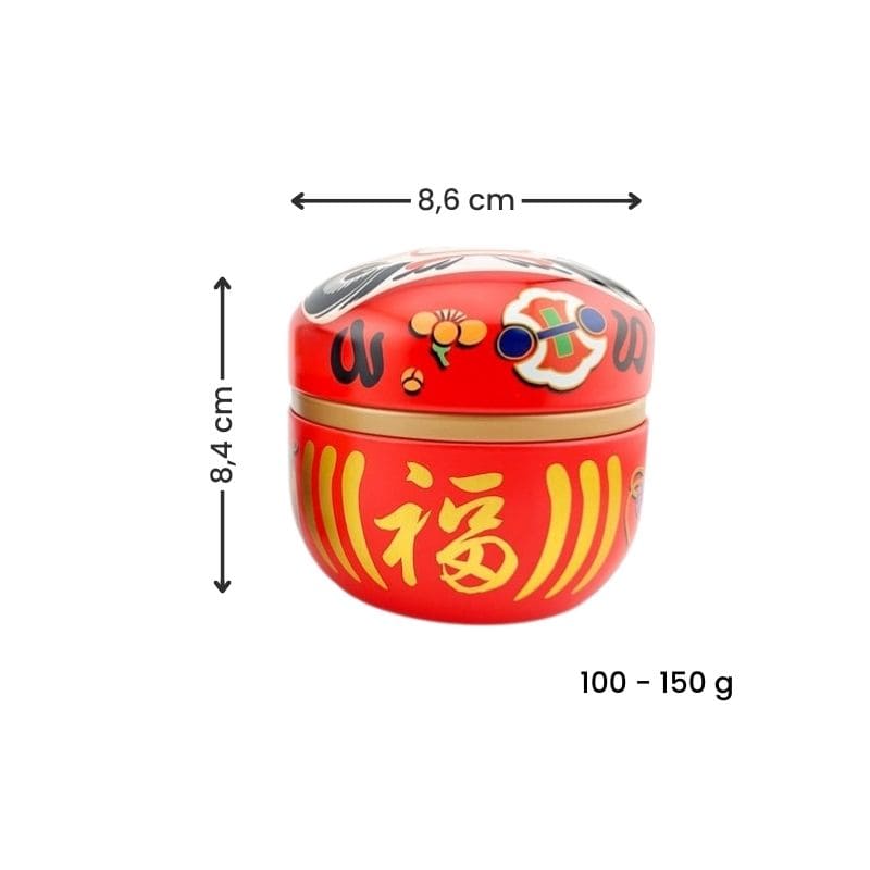 2er-Set Metall-Teedosen Daruma