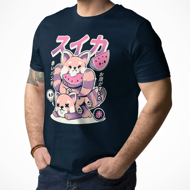 Japanische T-Shirt - Roter Panda