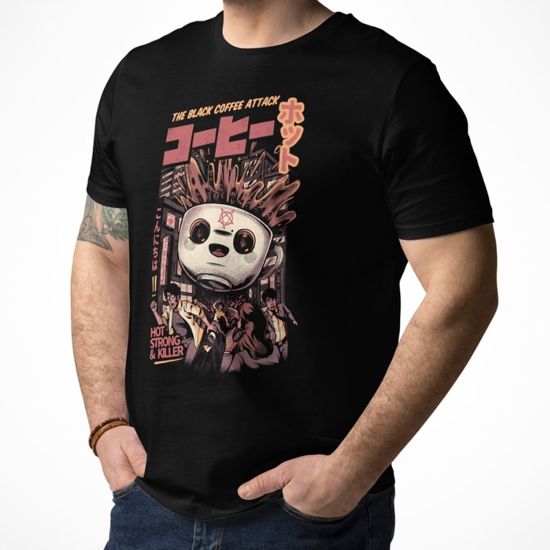 Japanische T-Shirt - Black Coffee
