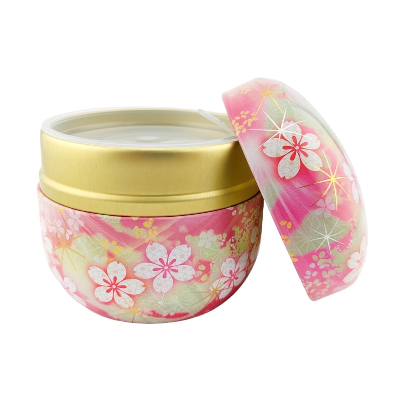 Teedose Metall Blume Rosa