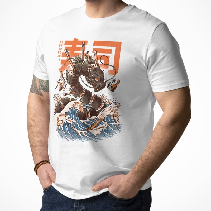 Japanische T-Shirt - Sushi Dragon
