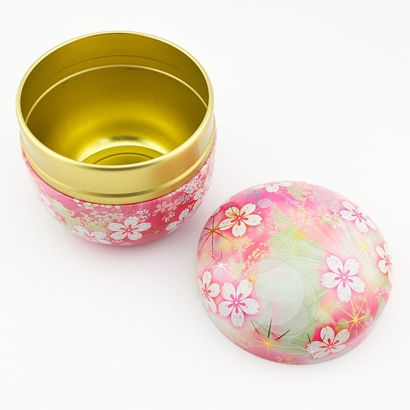 Teedose Metall Blume Rosa