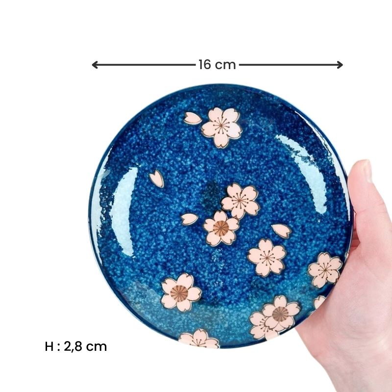 Set mit 5 Japanischen Tellern Sakura