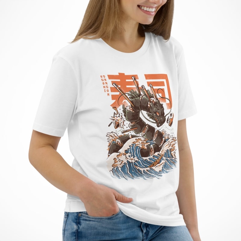 Japanische T-Shirt - Sushi Dragon