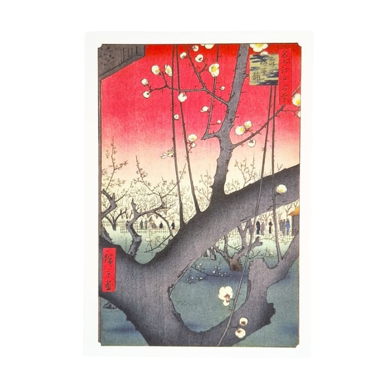 Japanische Postkarte Kameido Umeyashiki