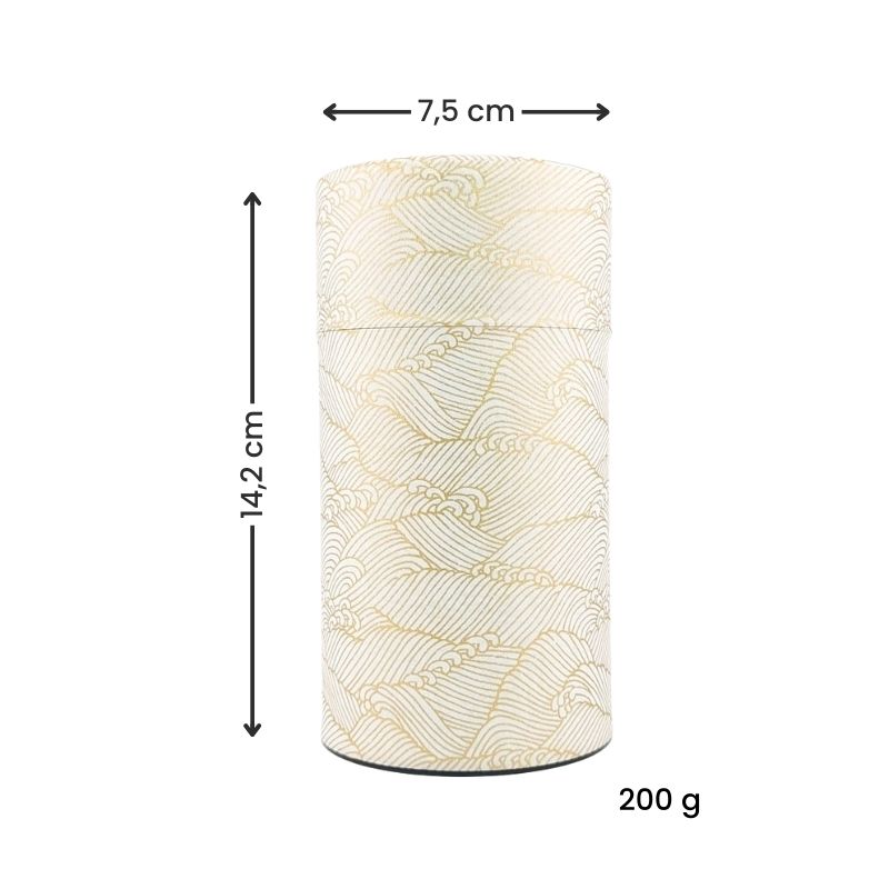 Japanische Teedose - Goldene Wellen