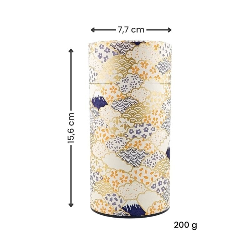 Japanische Teedose - Yuzen Washi
