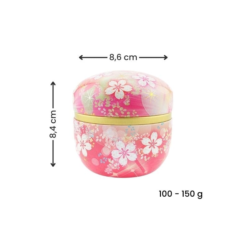 Teedose Metall Blume Rosa