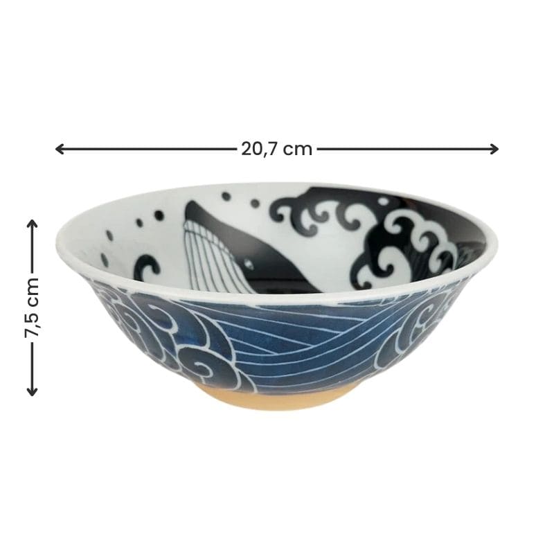 Japanische Ramenschale Walfisch
