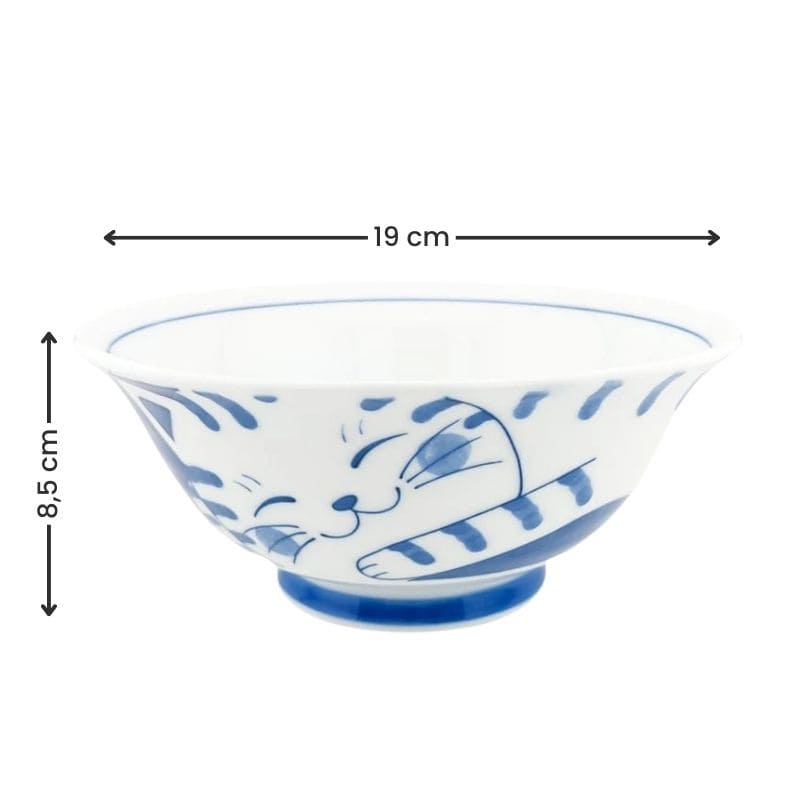 Japanische Schüssel - Neko Blau