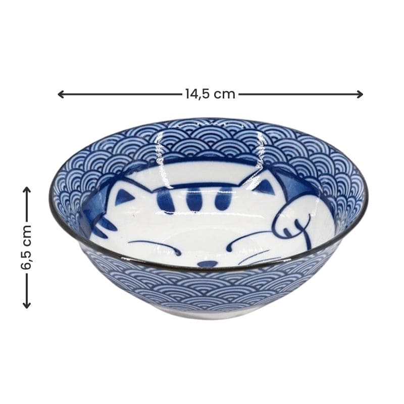 Set mit 2 Japanischen Schalen - Katze