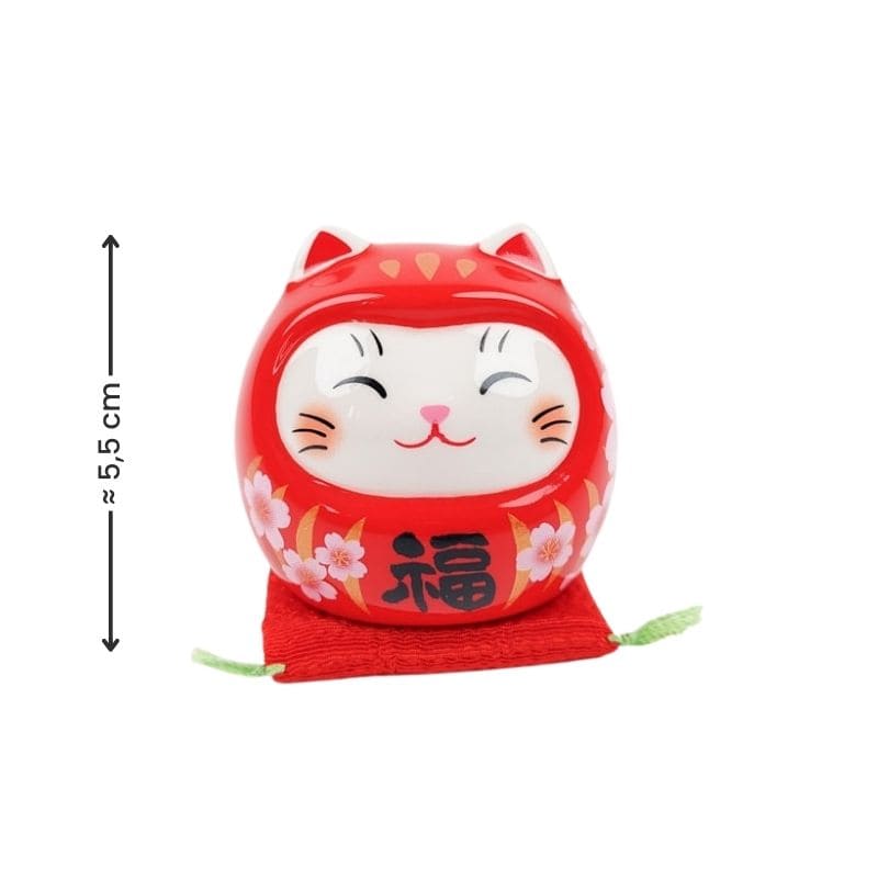 Neko Daruma Figur