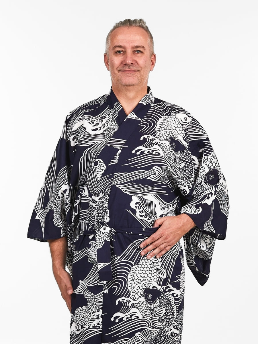 Yukata Kimono Herren - Koi-Karpfen