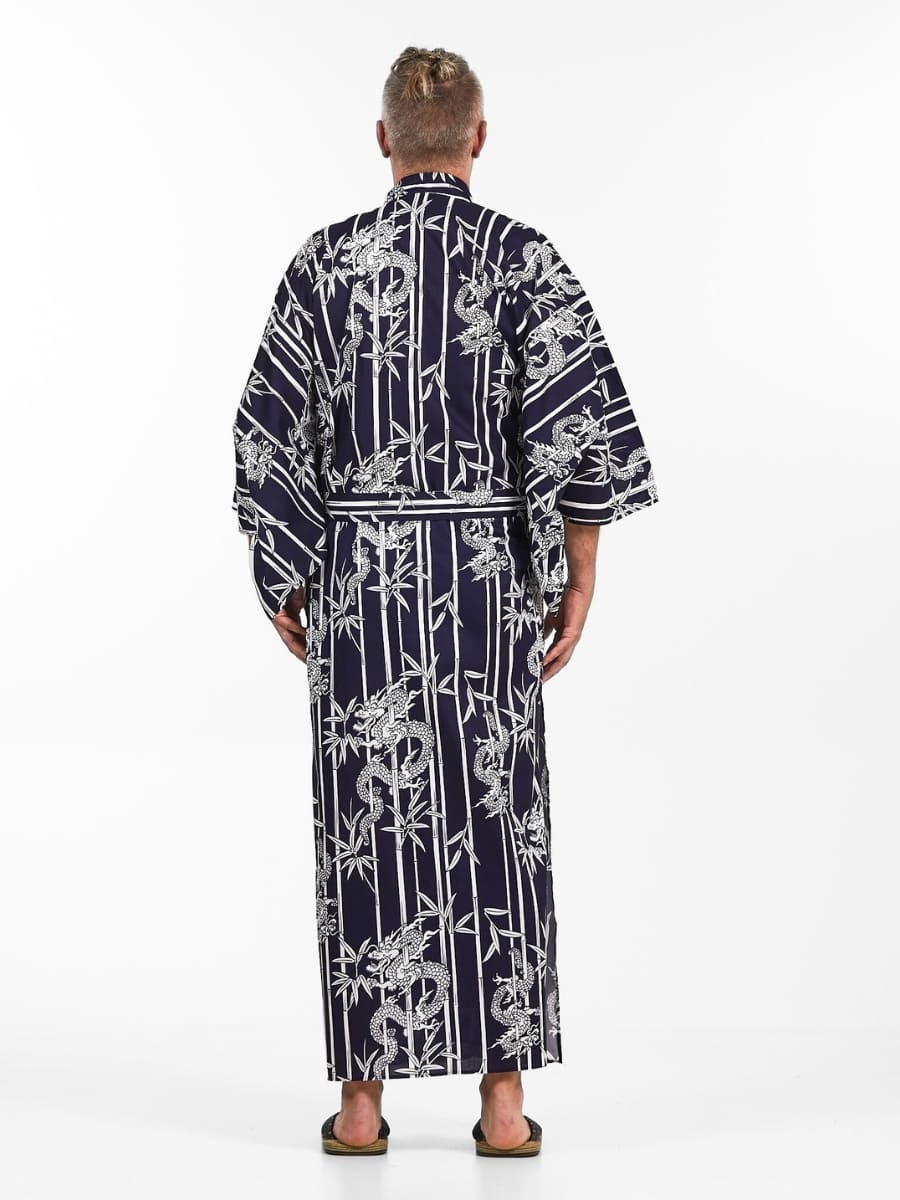 Yukata Kimono Herren - Bambus & Drachen
