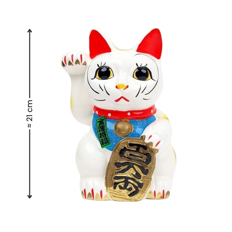 Maneki Neko - Weiß Seto 21 cm