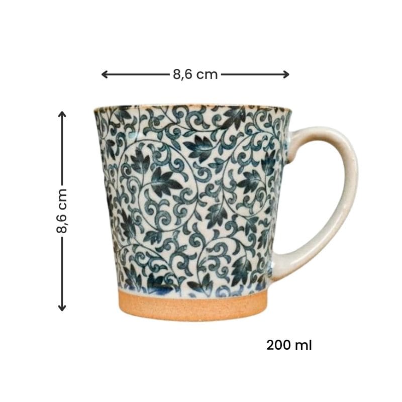 Japanischer Becher Keramik Blau