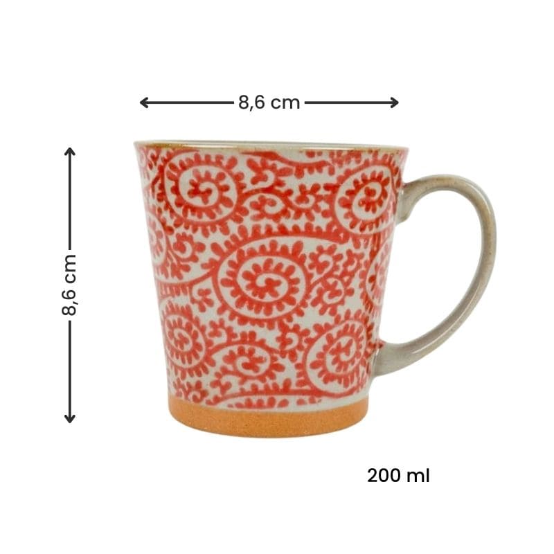 Japanischer Becher - Karakusa Rot