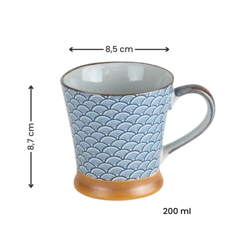 Japanische Tasse - Muster Blau