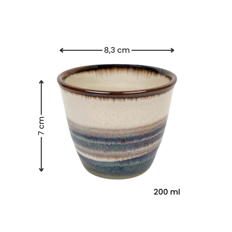 Japanische Tasse - Hakeme Braun