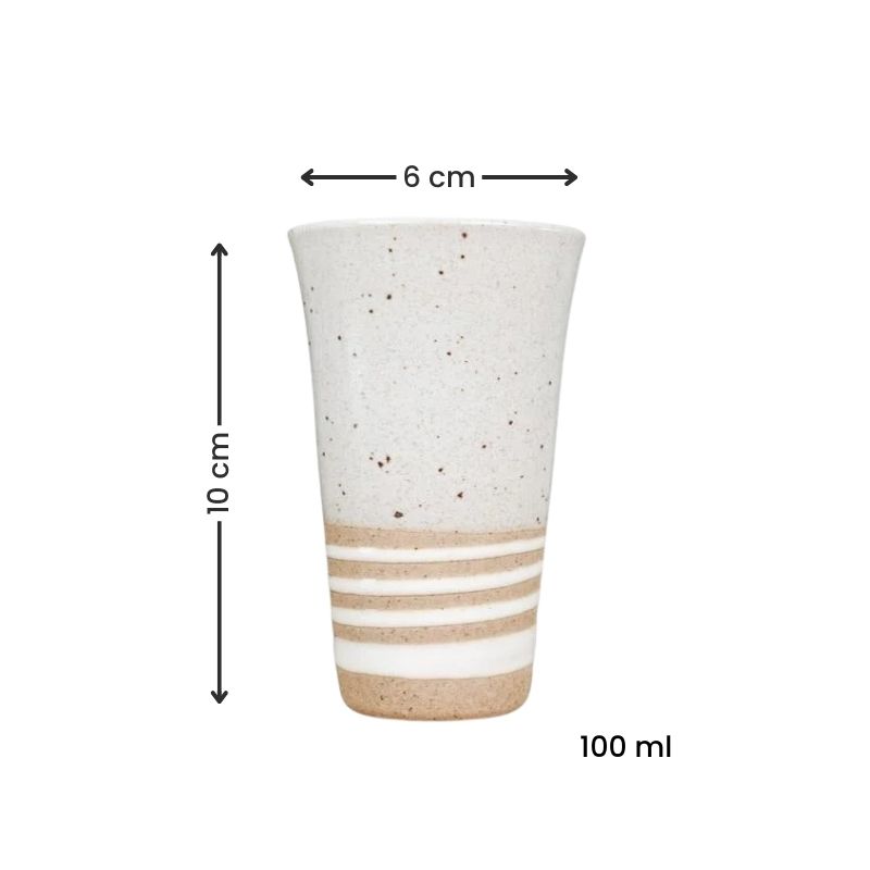 Japanische Tasse Terrakotta Weiß