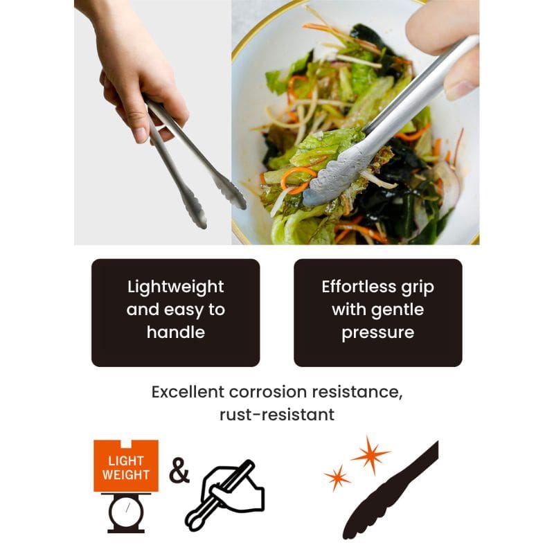 Japanische Küchenzange aus Edelstahl – 18 cm