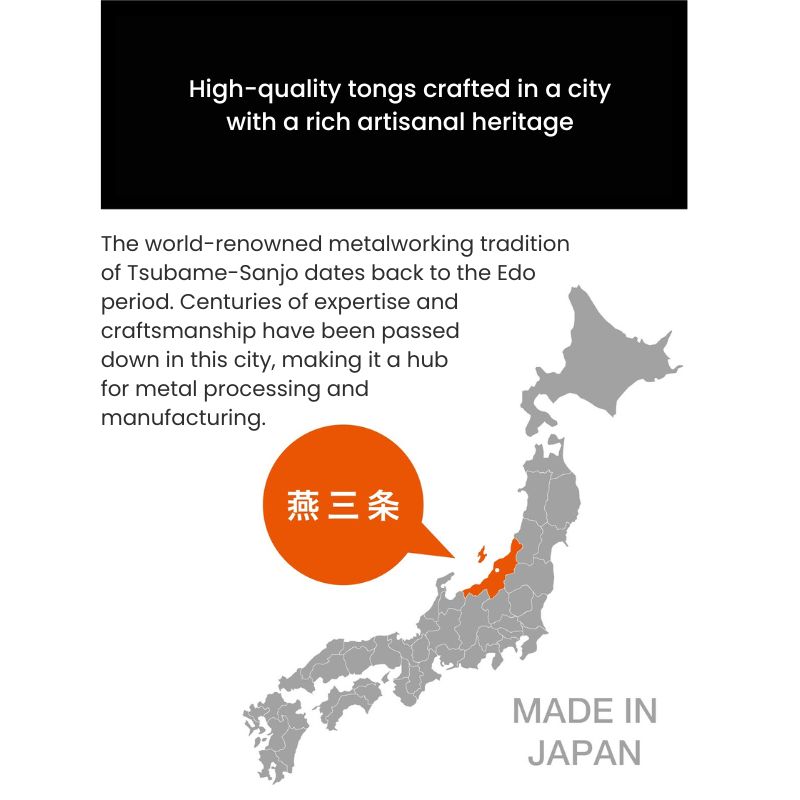 Japanische Küchenzange aus Edelstahl – 18 cm