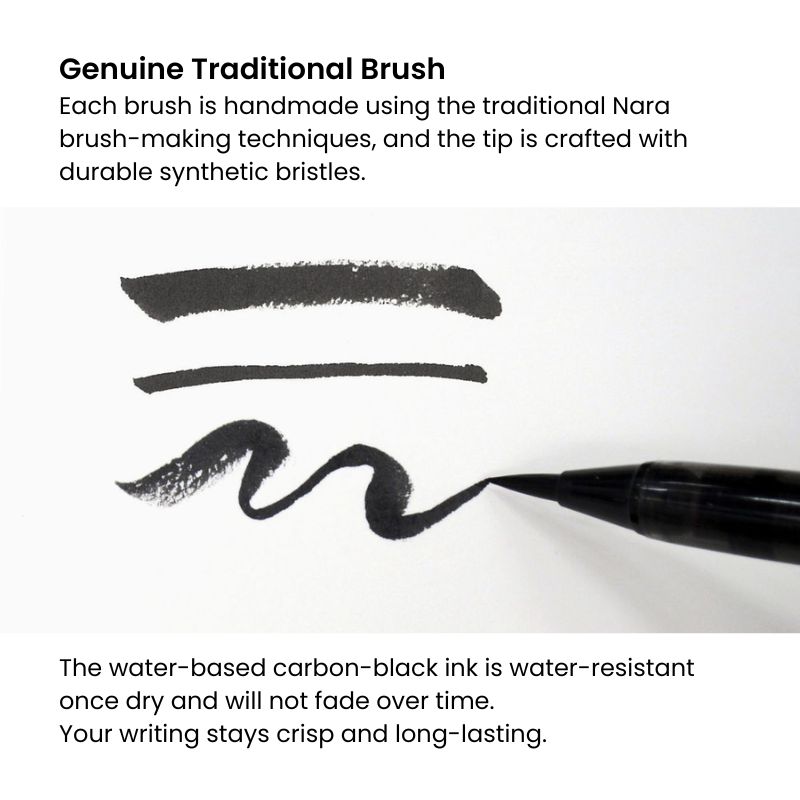 Rot lackierter Bambus-Pinselstift und Holzkästchen