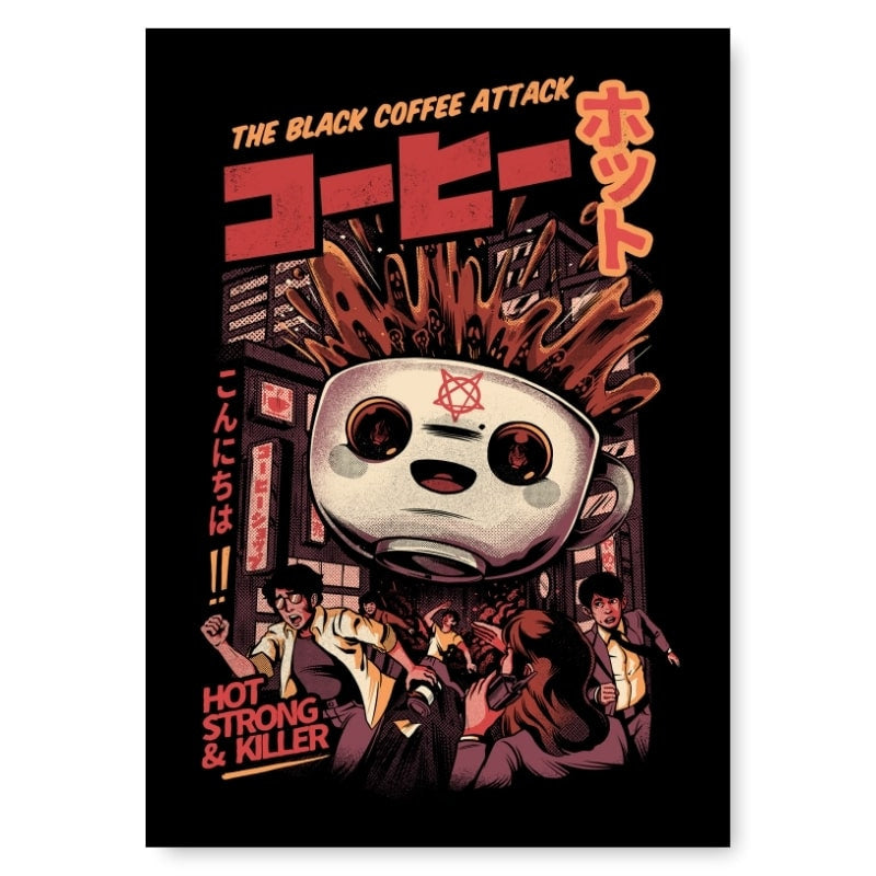 Japanisches Poster Black Coffee - A3