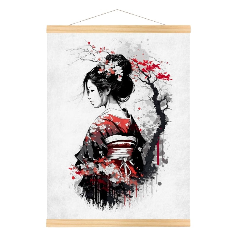 Japanisches Poster Nostalgie einer Geisha - A3