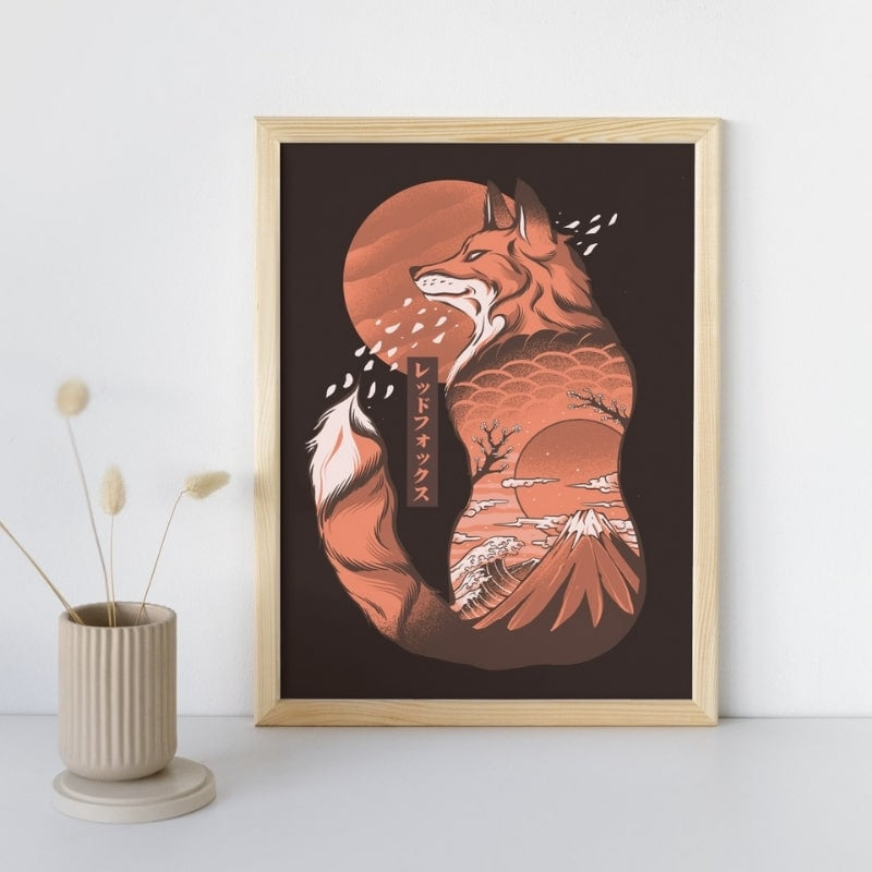 Japanisches Poster Japanischer Fuchs - A3