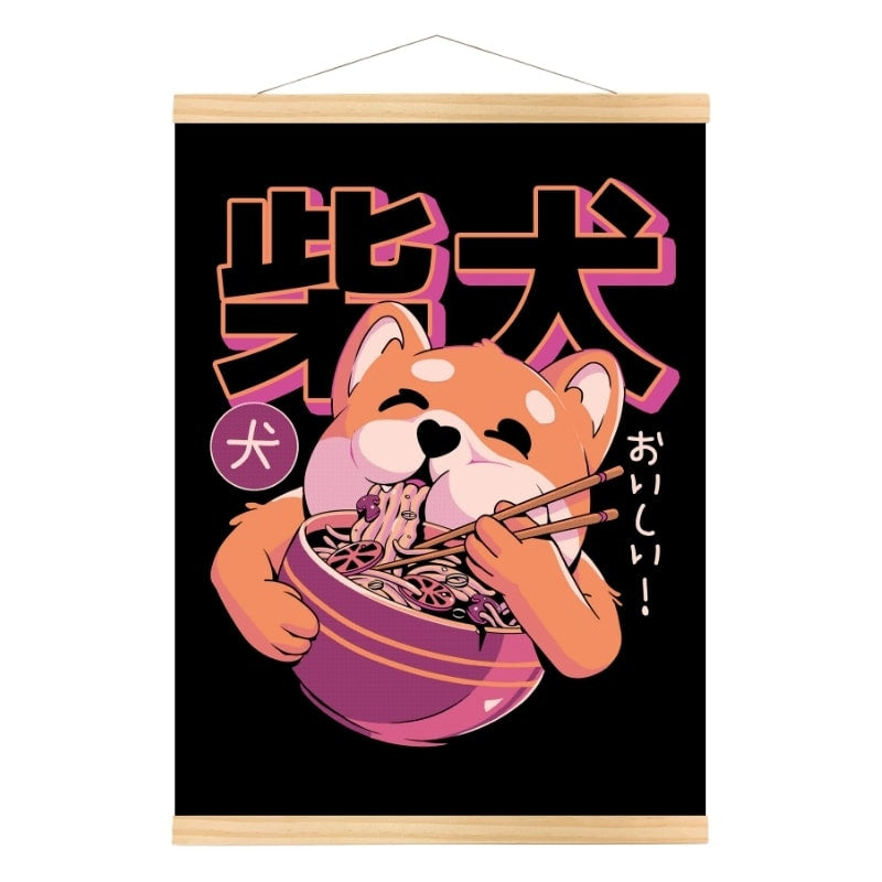 Japanisches Poster Shiba Noodle - A3