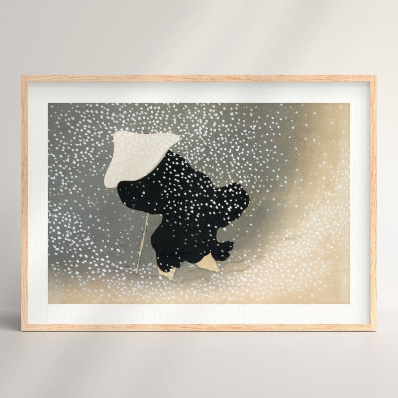 Japanisches Poster - Schneesturm