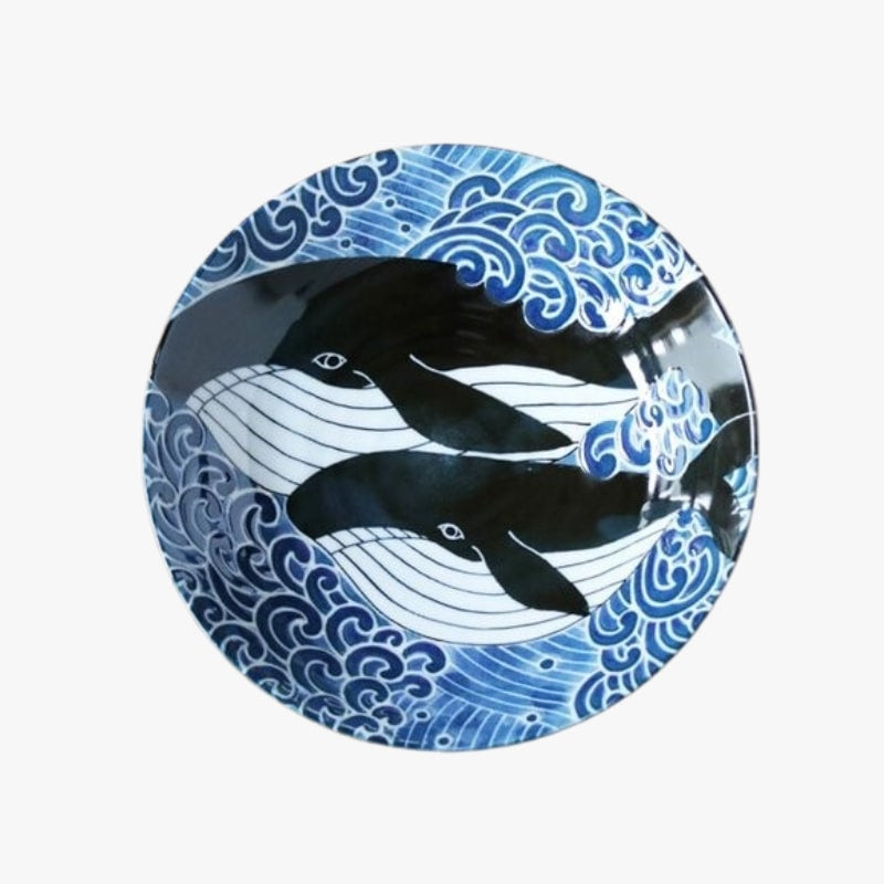 Hoher japanischer Teller Wal