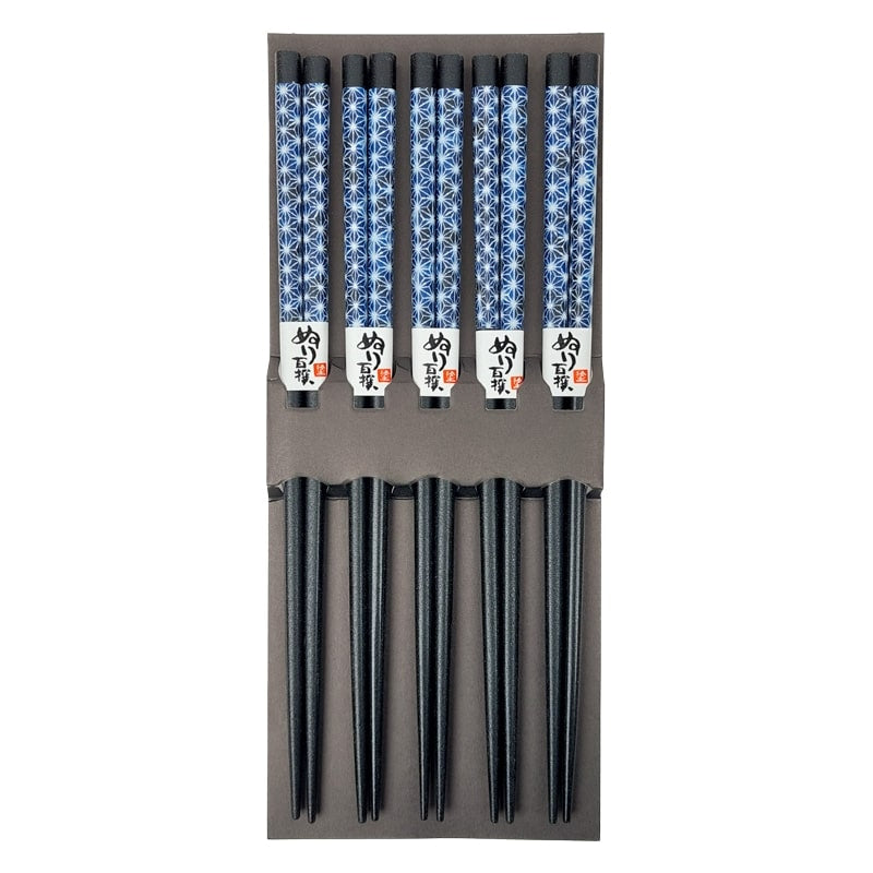 Japanische Essstäbchen Asanoha Blau