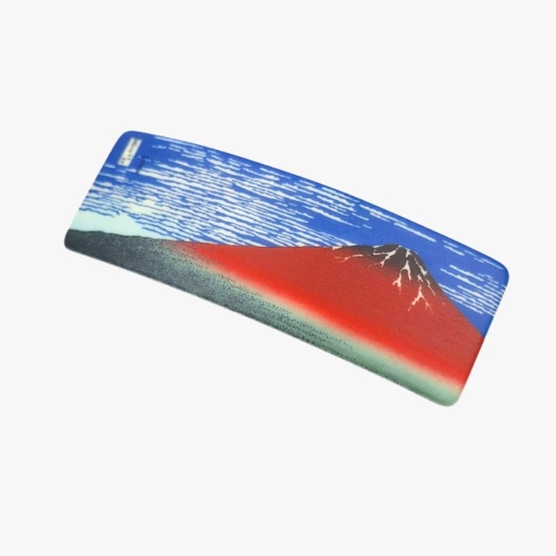 Japanische Haarspange Mont Fuji Rot