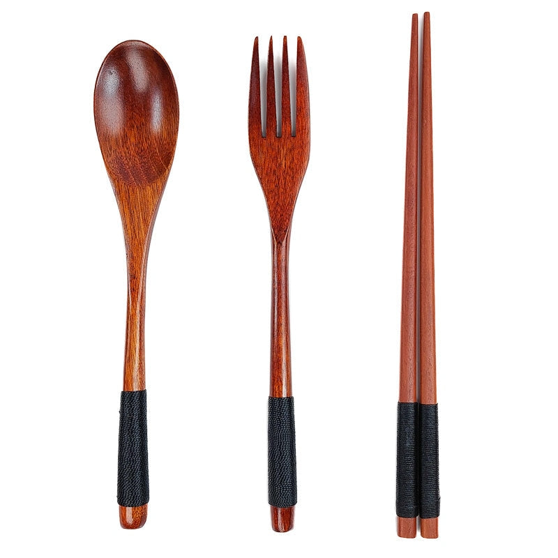 Besteckset Holz