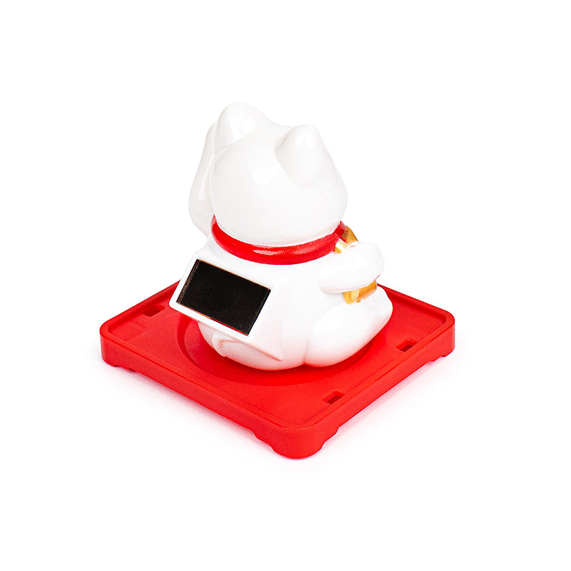 Bewegliche Maneki Neko Katze mit Solarenergie - Daruma