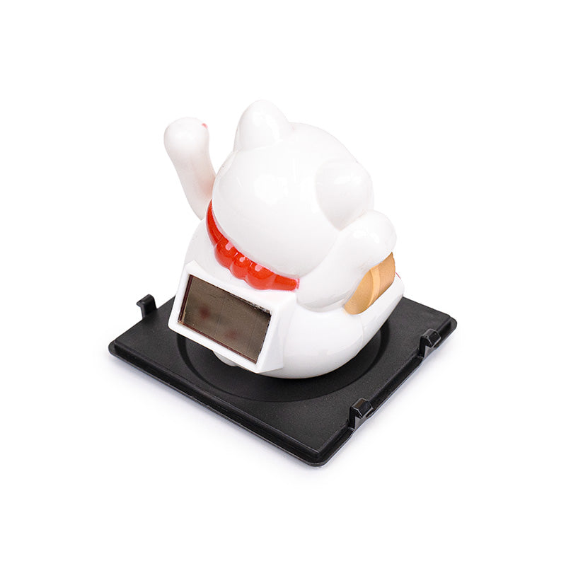 Bewegliche Maneki Neko Katze mit Solarenergie - Glück