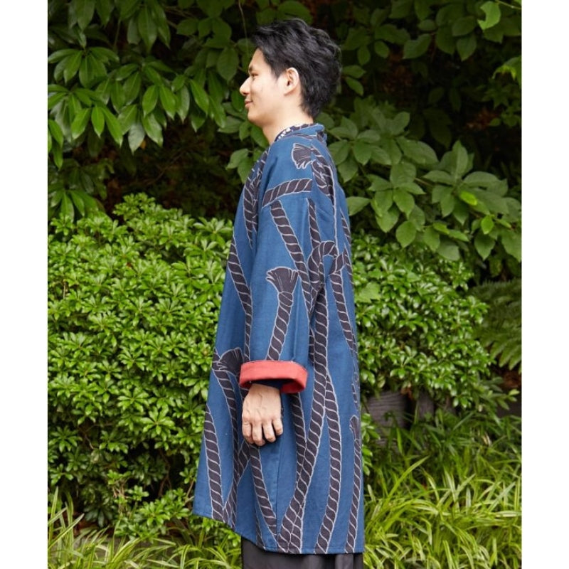 Blau Kimono Jacke