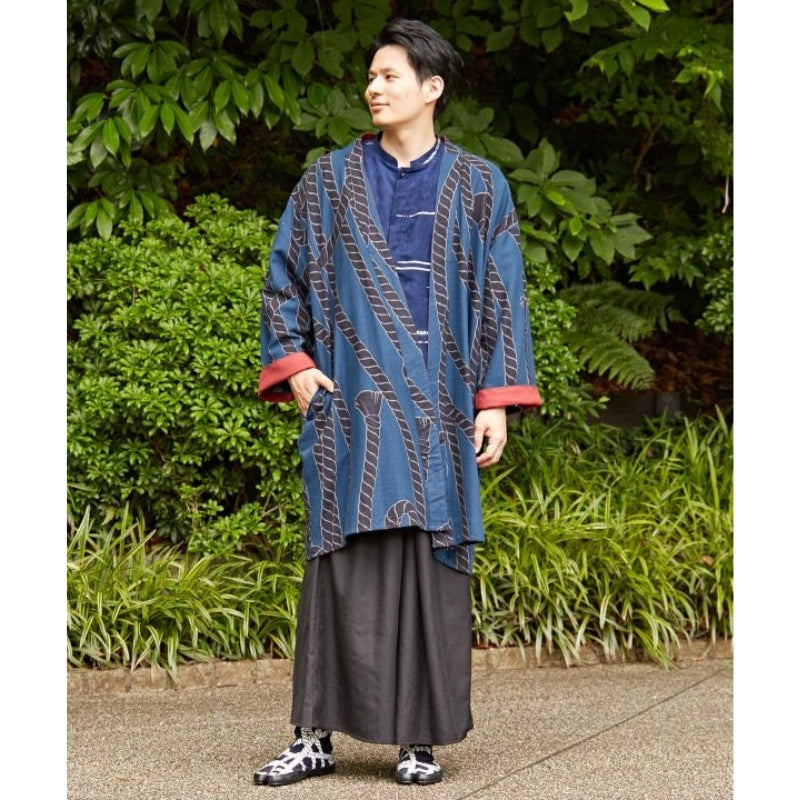 Blau Kimono Jacke