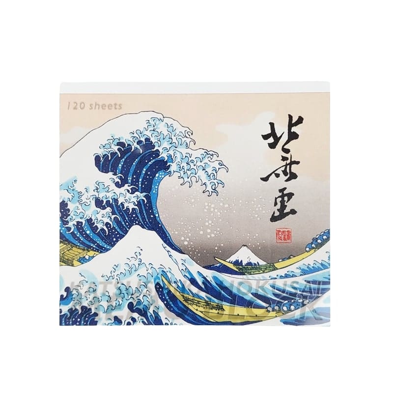 Japanischer Memoblock Hokusai-Drucke