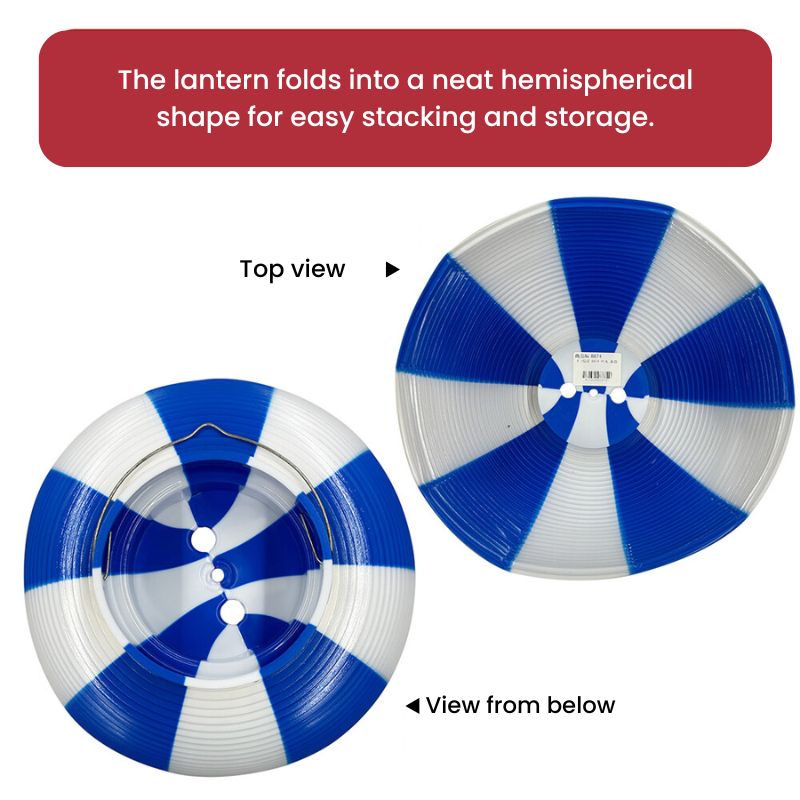 Japanische Laterne Chochin Blau-Weiß